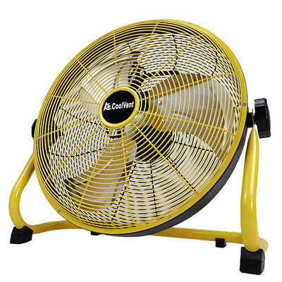 Ventilatore industriale della ricarica di CC fan portatile giallo/nero di 12inch del pavimento di condizione