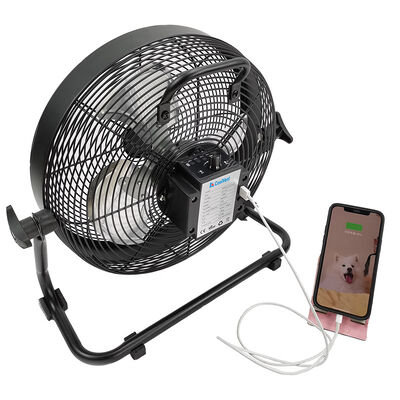 Il pavimento industriale di KCoolVent K12DF smazza la ricarica 12inch portatile di CC gialla/nera