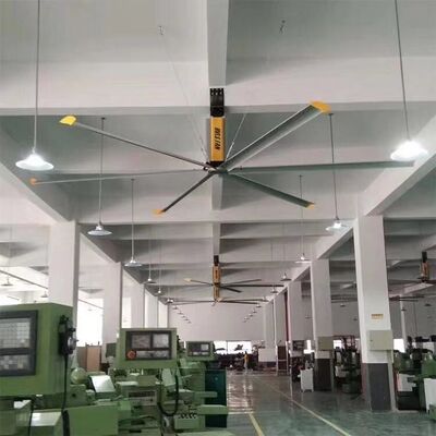 Ventilatore da soffitto industriale di KCoolVent HVLS grande per grande spazio, motore del cambio 1.5kW, pale del ventilatore della lega di alluminio