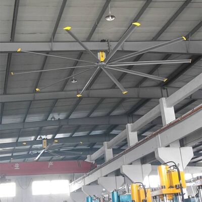 Ventilatore da soffitto industriale di KCoolVent HB-A2500 HVLS grande per grande spazio, motore del cambio 0.75kW, pale del ventilatore della lega di alluminio